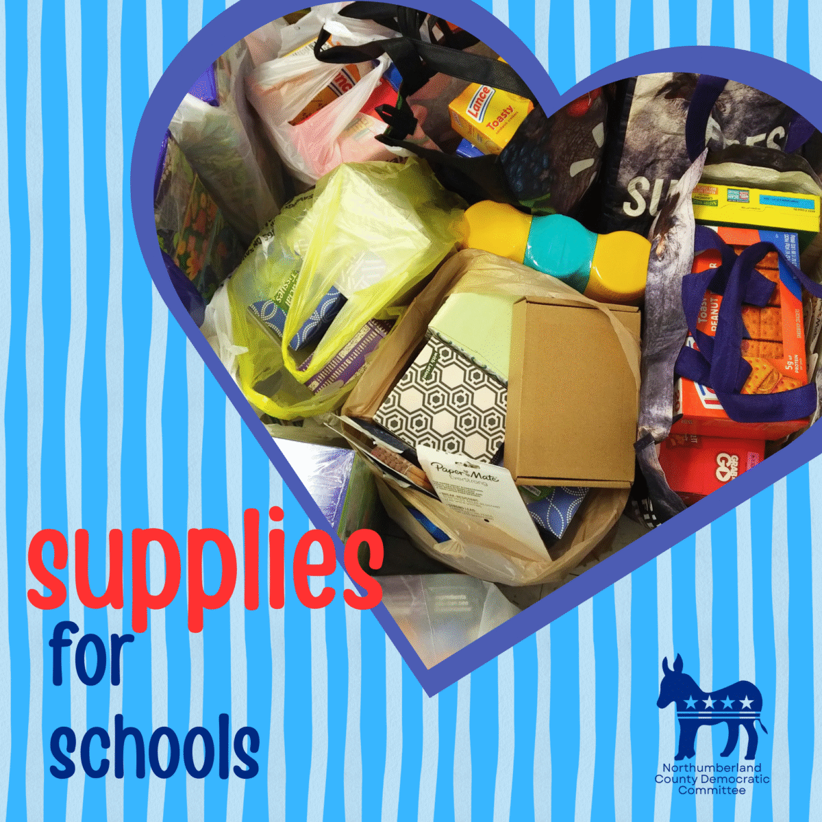 School supplies. . . Check