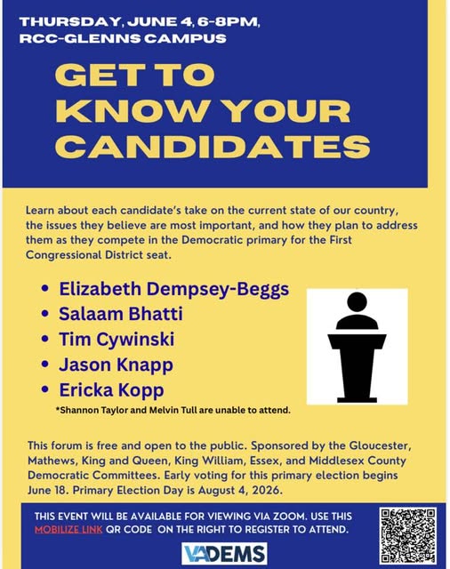 Get to know your candidates event June 4