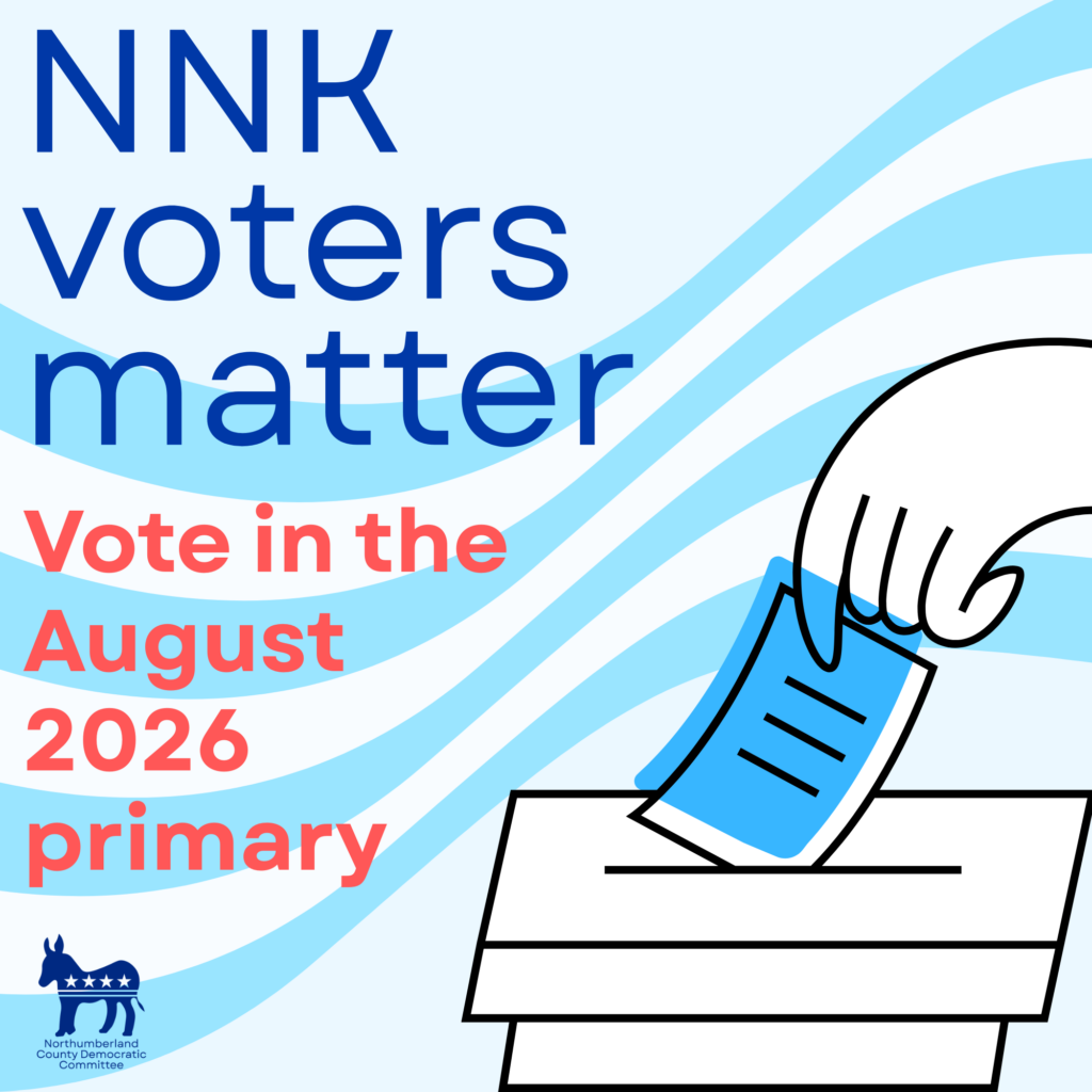 NNK voters matter. Vote in the August 2026 primary with image of a person putting their ballot in a box.